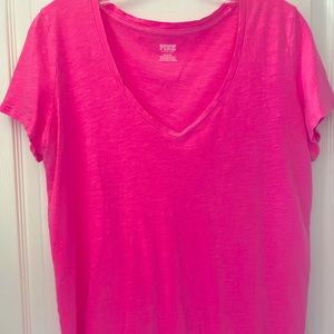 Victoria Secrets Pink v neck tshirt. Size medium. Excellent condition